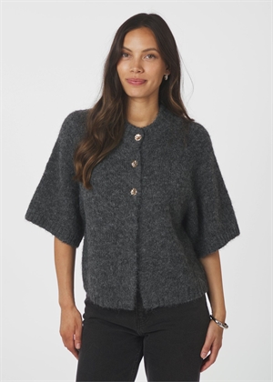 Benuta fluffy knit cardigan Antrasit Melange Neo Noir 